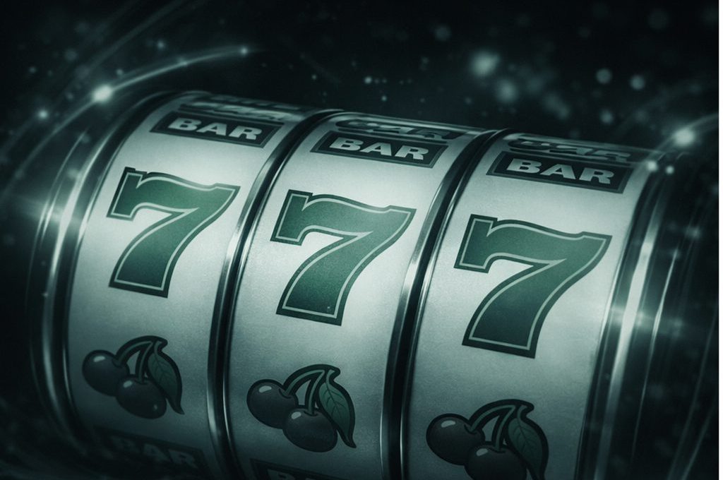 Klasszikus 777 nyerőgép ikon – régi stílusú kaszinó hangulatban
